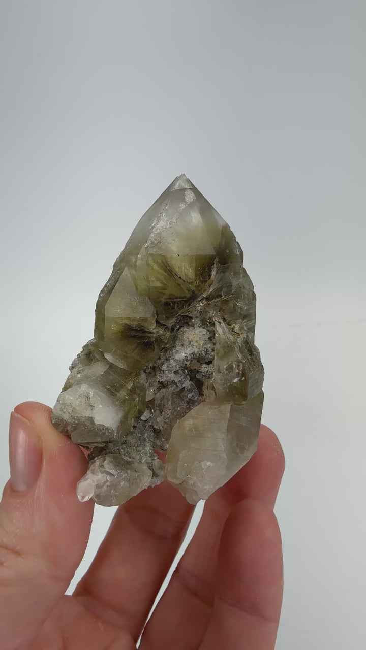 Himalayan Quartz with Rutile and Actinolite Inclusions DX2630