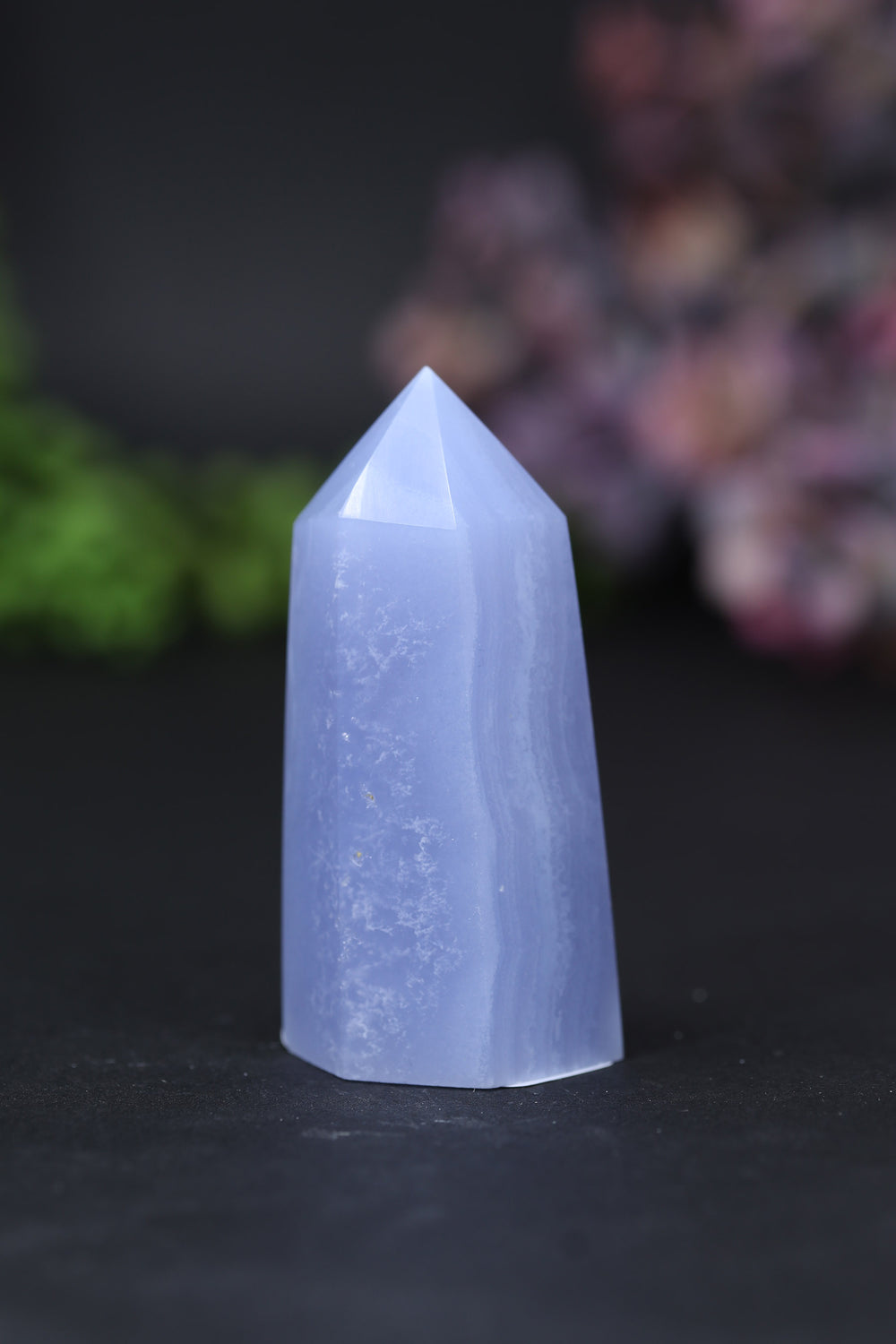 2.1" Blue Lace Agate Tower DD074