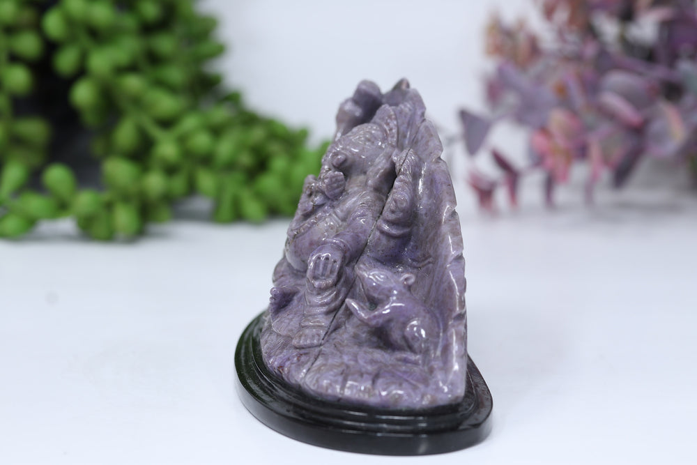 Purple Jade Ganesha Carving DD106