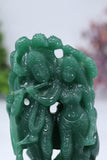 Radha Krishna in Green Aventurine DD114