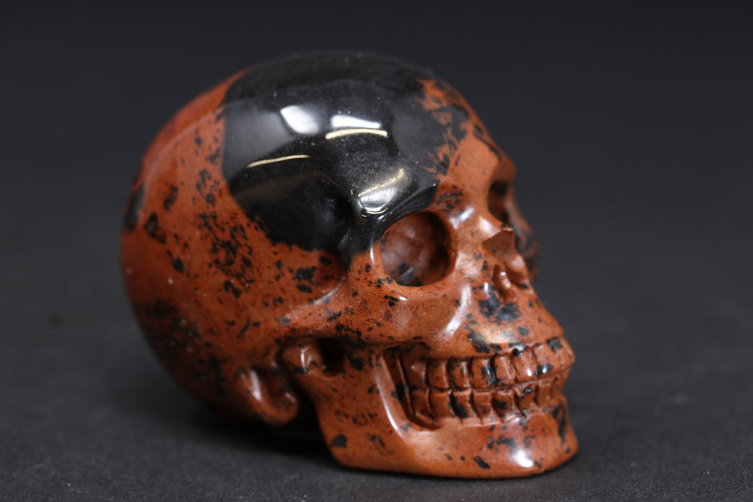 2" Mahogany Obsidian Skull DD3821