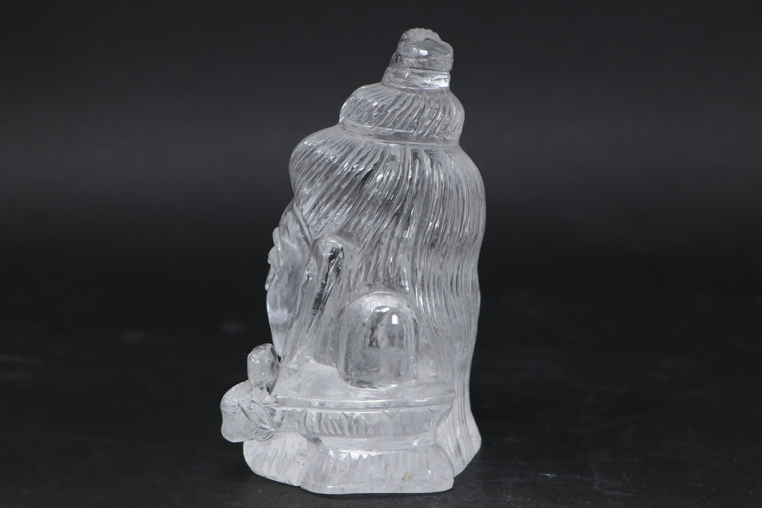 Quartz Crystal Shiva Carving DD4162