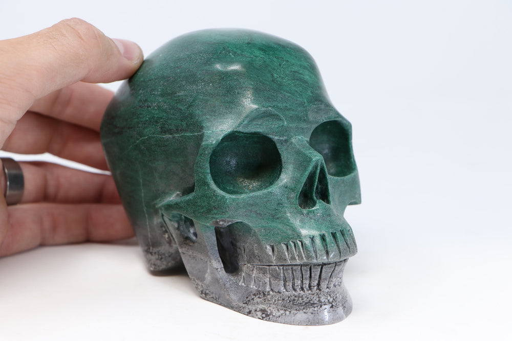 5" Verdite Crystal Skull DD4501
