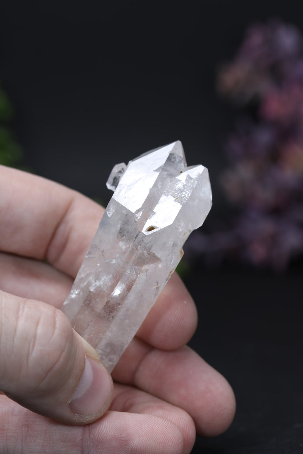 3.5" Double Terminated Colombian Lemurian with Phantoms DE062