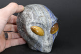 Lapis Alien with Tiger's Eye Inlay DM1207