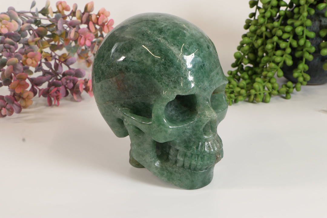 5" Spinal Green Aventurine Skull DM146