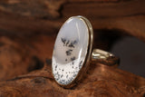 Dendritic Opal Ring Size 7 DM1478