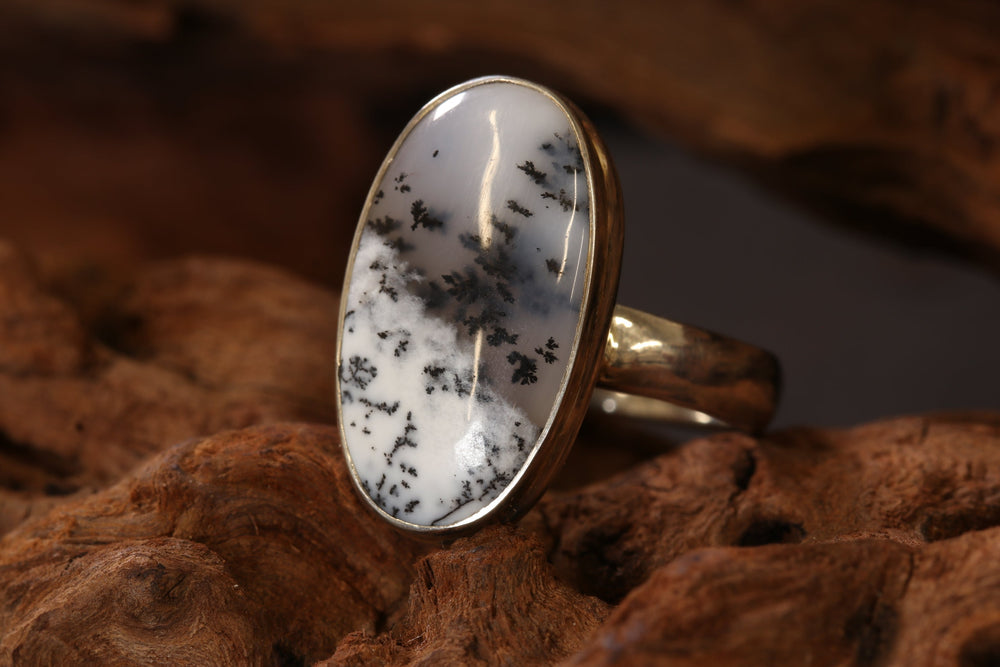 Dendritic Opal Ring Size 7 DM1479