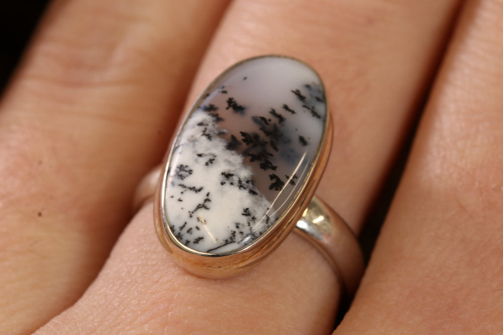 Dendritic Opal Ring Size 7 DM1479