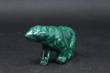 Malachite Polar Bear Carving DM188