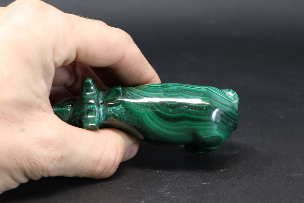 Malachite Rhinoceros Carving DM191