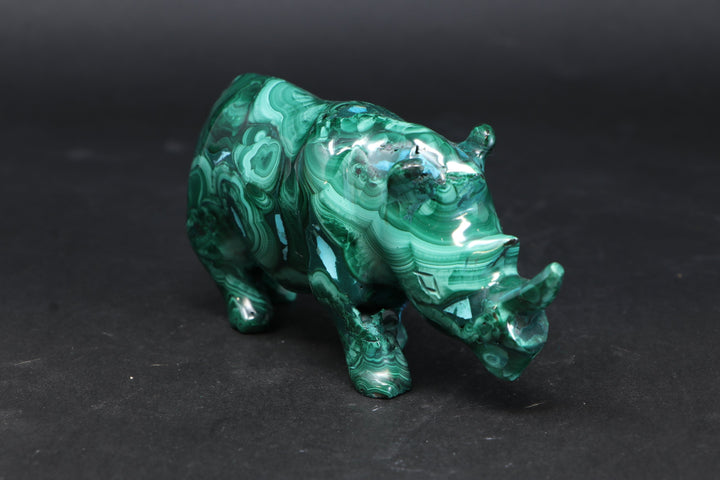 Malachite Rhinoceros Carving DM195