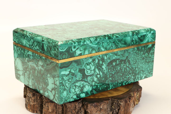 6" Malachite Jewelry Box DM24