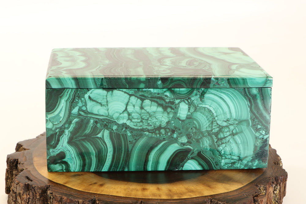 4.25" Malachite Jewelry Box DM36