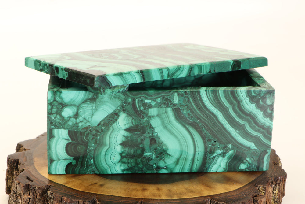 4.25" Malachite Jewelry Box DM36