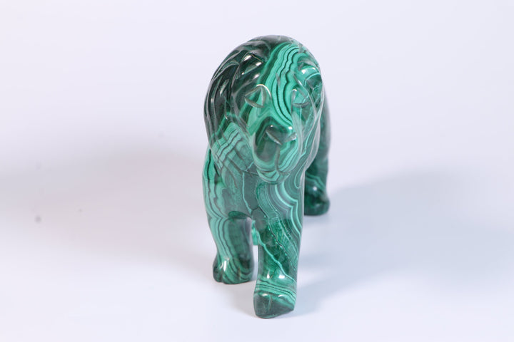 Malachite Lion Carving DM458