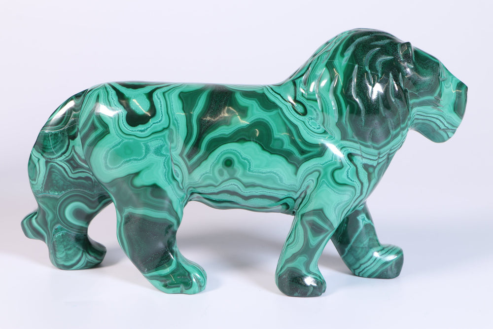 Malachite Lion Carving DM458