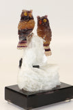 Fluorite Owls on Albite DM481