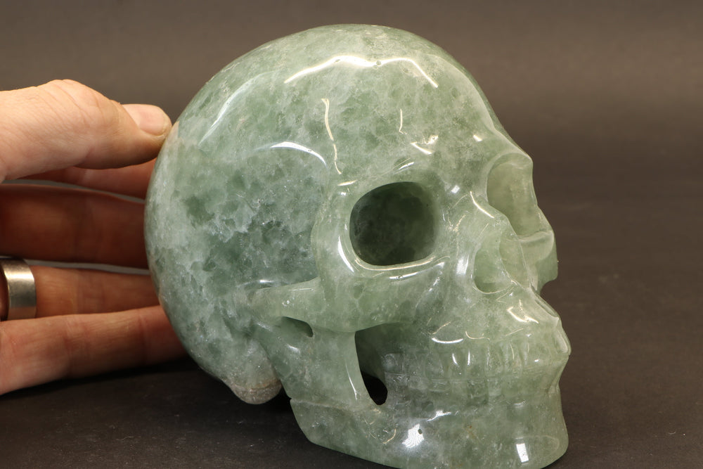Green Aventurine Skull Carving DM915