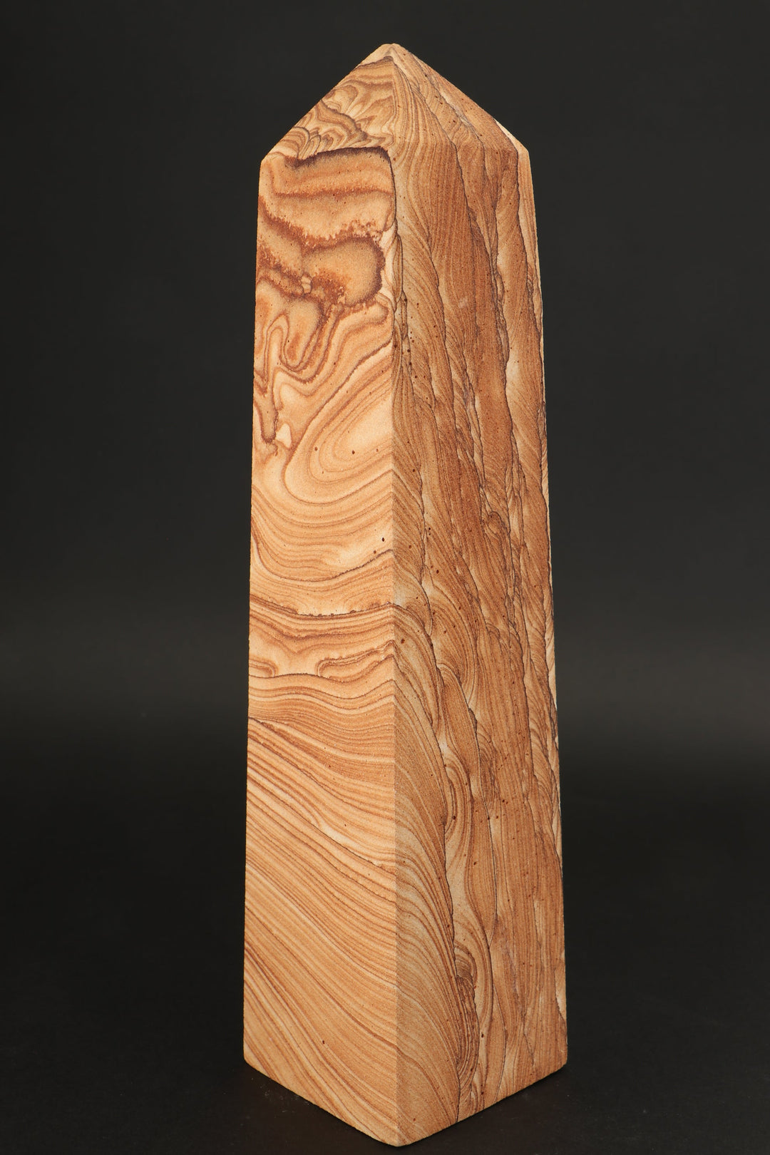 10.5" Picture Sandstone Obelisk DS088