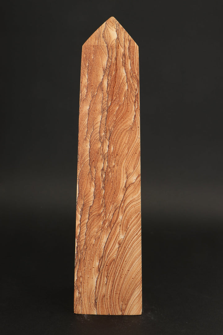 10.5" Picture Sandstone Obelisk DS088