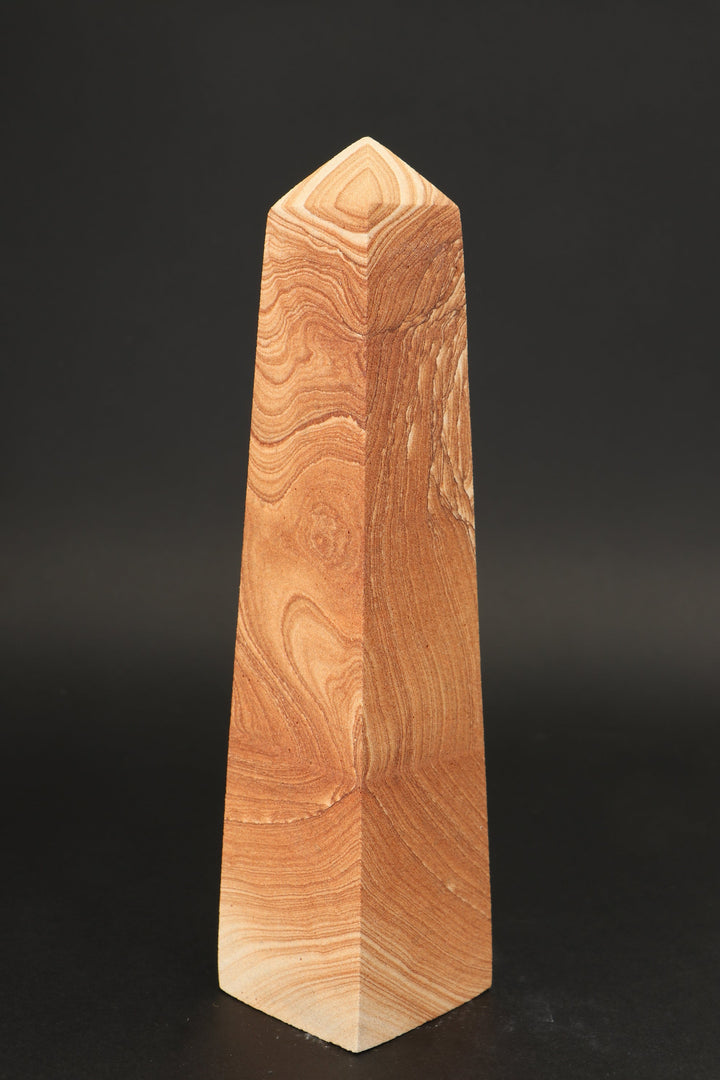 7.75" Picture Sandstone Obelisk DS2342