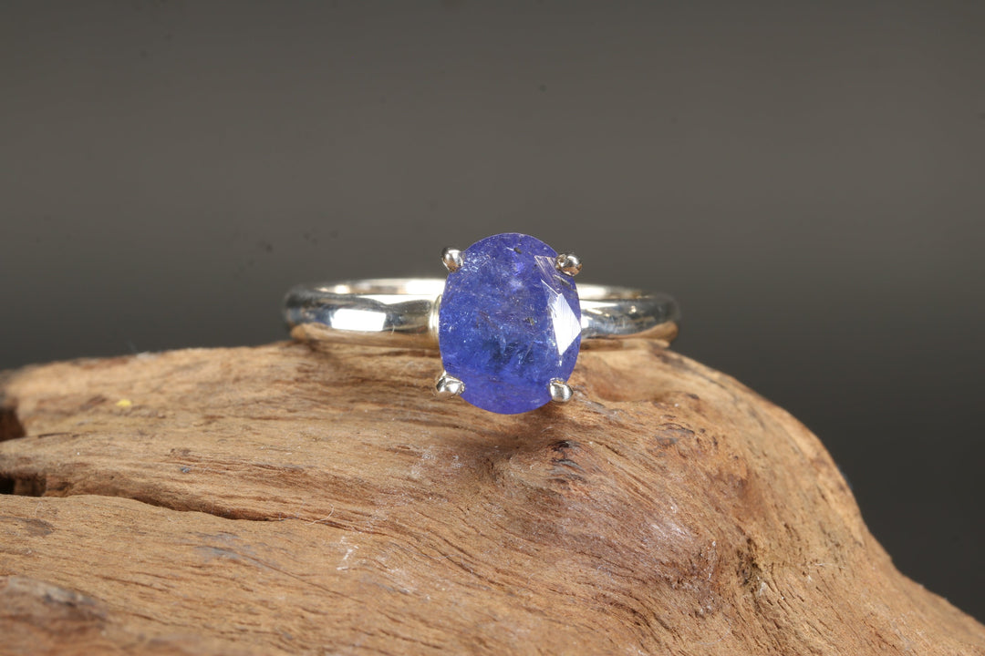 Faceted Iolite Ring Size 8.25