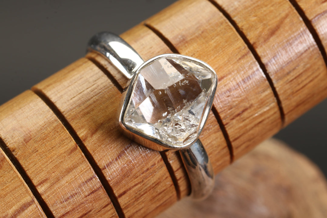 Herkimer Diamond Ring Size 9.5