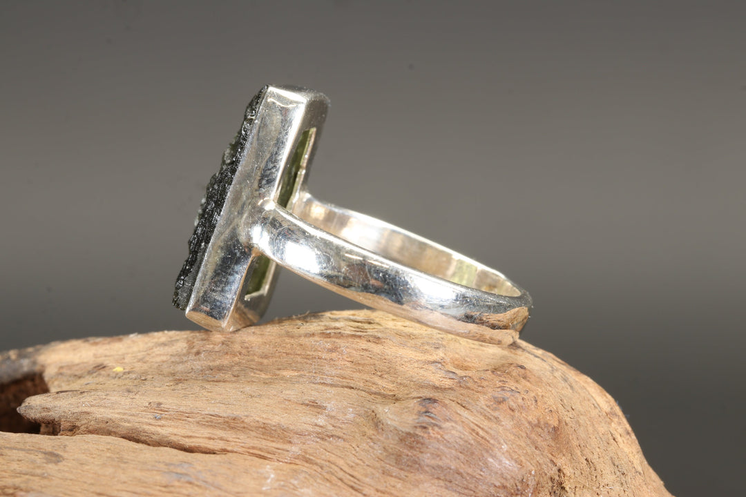 Moldavite Ring Size 8.5