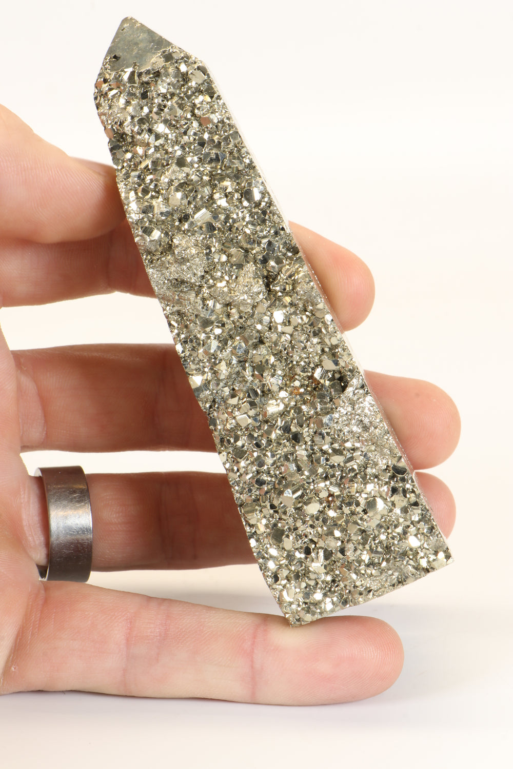 4.5" Pyrite Obelisk DV070