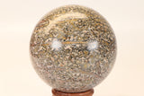 4" Leopard Skin Jasper Sphere DX1662