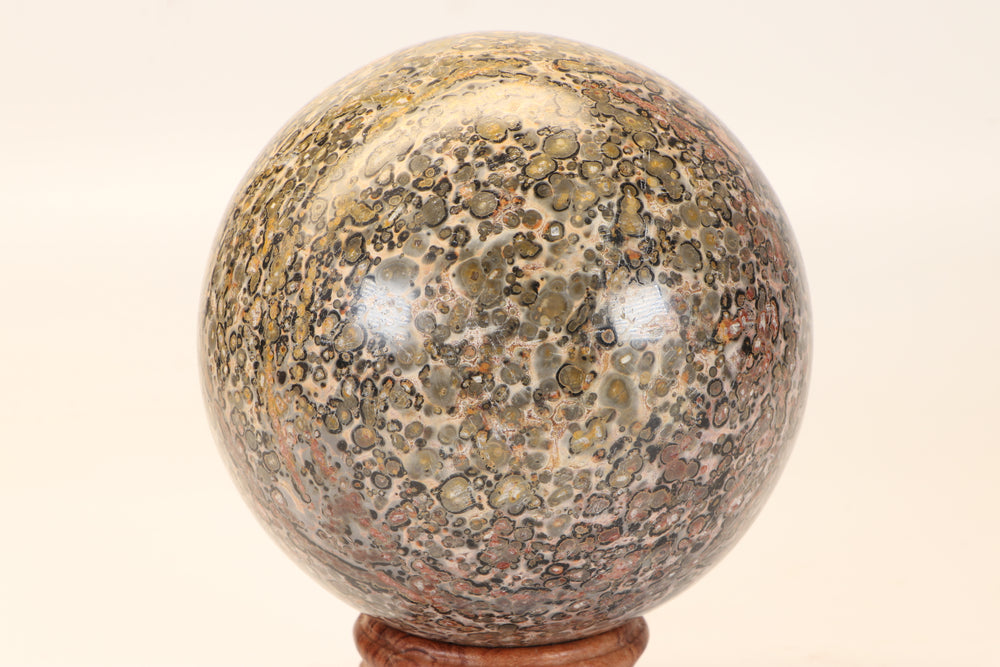 4" Leopard Skin Jasper Sphere DX1662