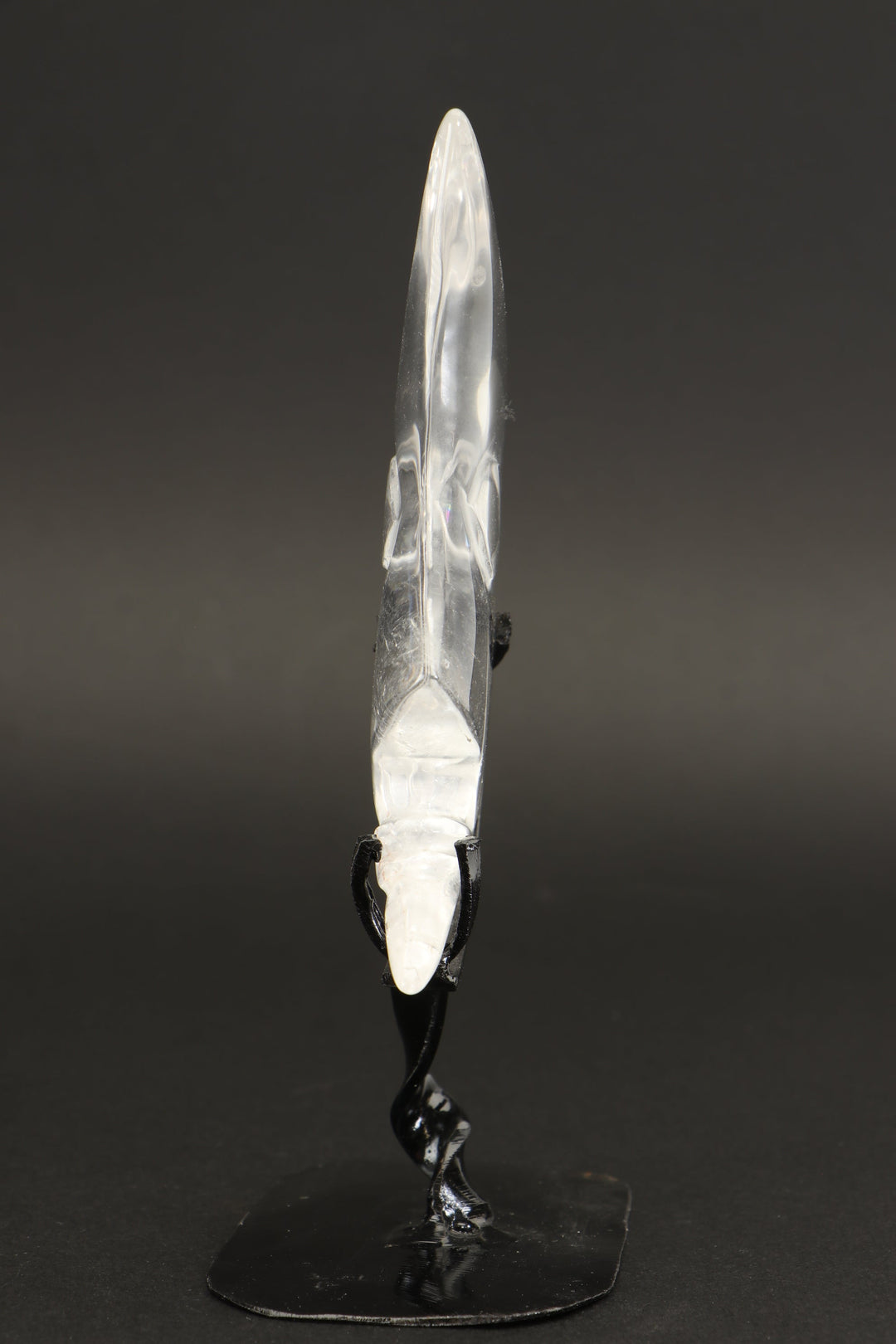 Small Quartz Crystal Moon on Stand DX2811