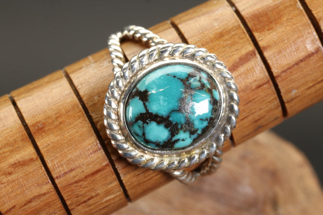 Tibetan Turquoise Ring Size 8