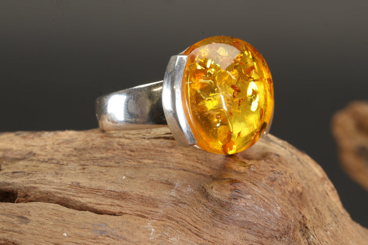 Baltic Amber Ring Size 7