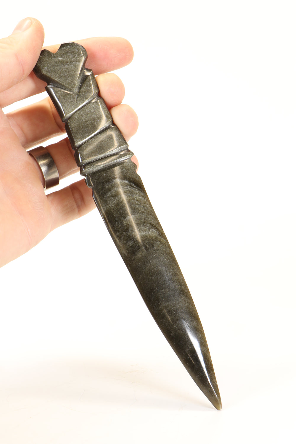 Gold Sheen Obsidian Dagger