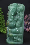 6" Green Aventurine Ganesha Statue DD108