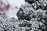 Pyrite and quartz on Sphalerite from 9th of September Mine DC462