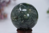 63mm Prehnite with Green Epidote Sphere DF492