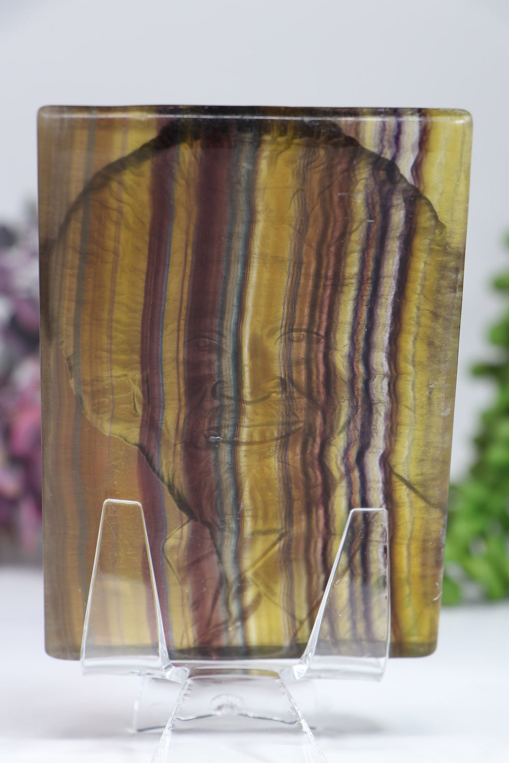 Bob Ross Fluorite Carving