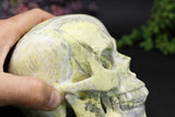 5" Serpentine Skull Carving TU307