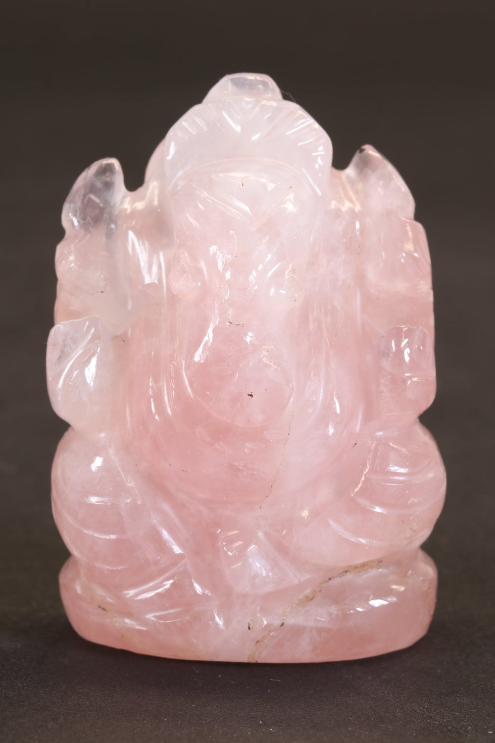 2" Rose Quartz Ganesha Statue TC2260