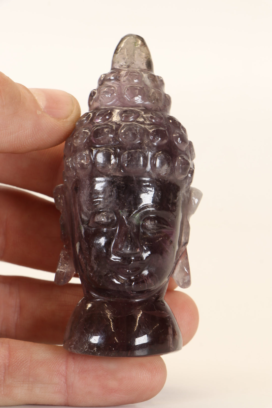 Amethyst Buddha Head Carving TD1283