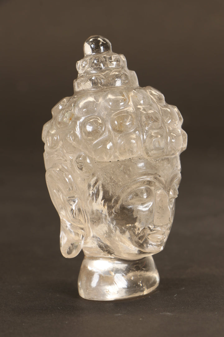 Clear Quartz Buddha Head Carving TD1284