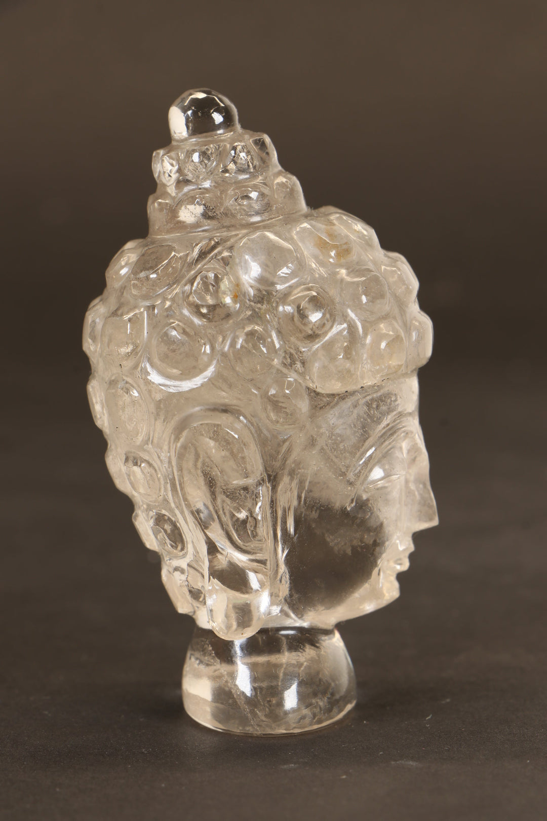 Clear Quartz Buddha Head Carving TD1284