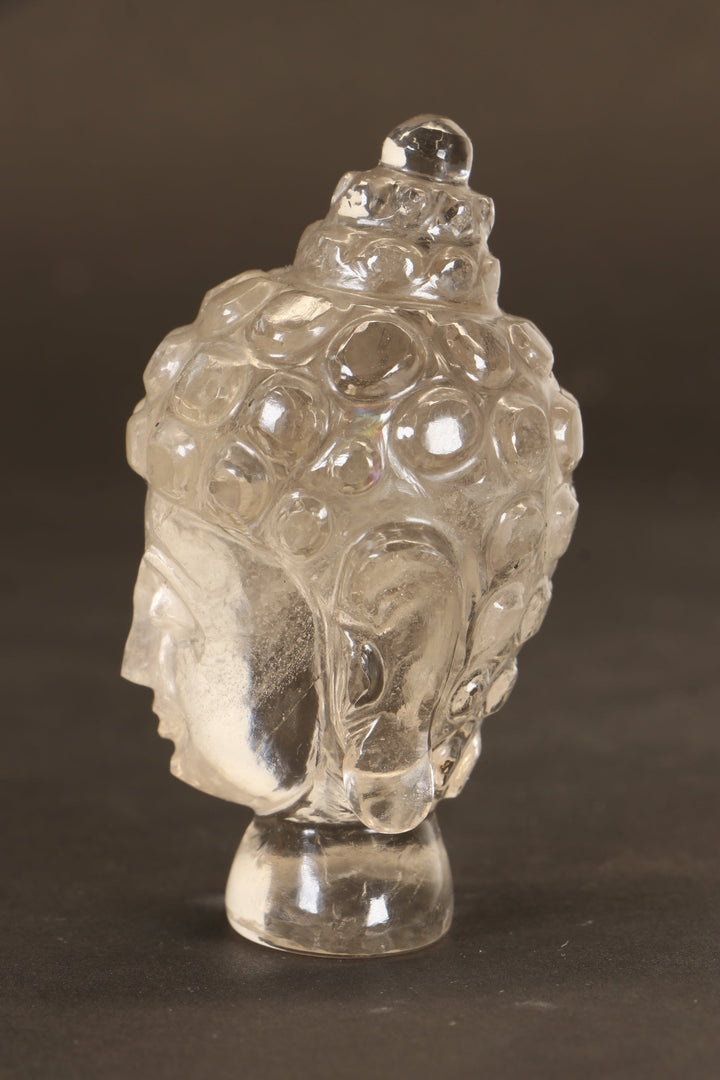 Clear Quartz Buddha Head Carving TD1284