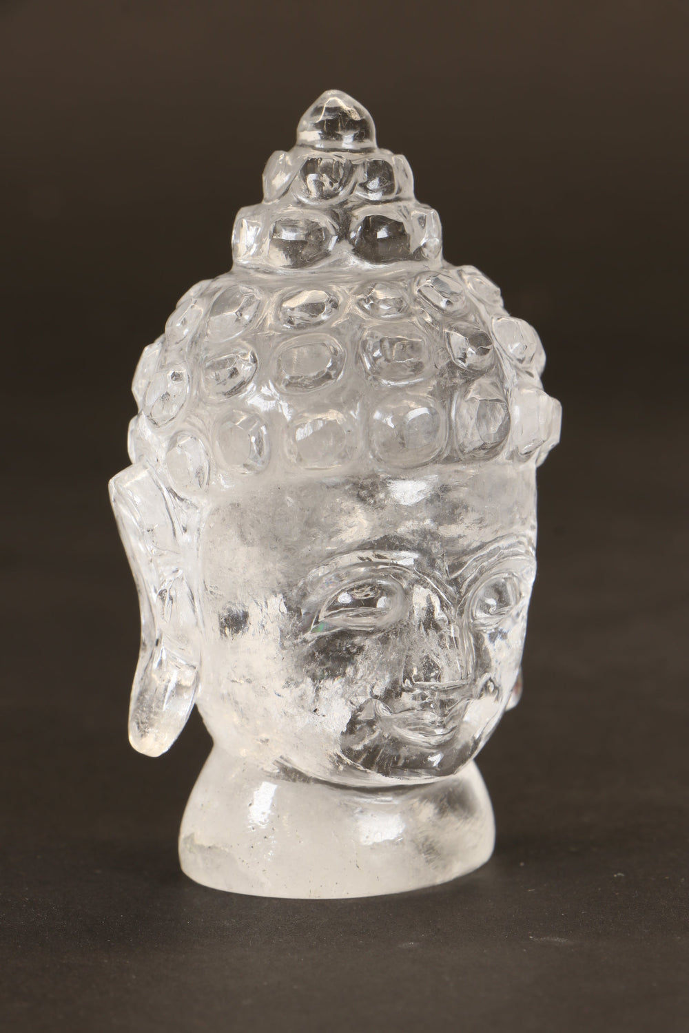 Clear Quartz Buddha Head Carving TD1286
