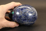 Sodalite Skull with Malachite Third Eye TD1378