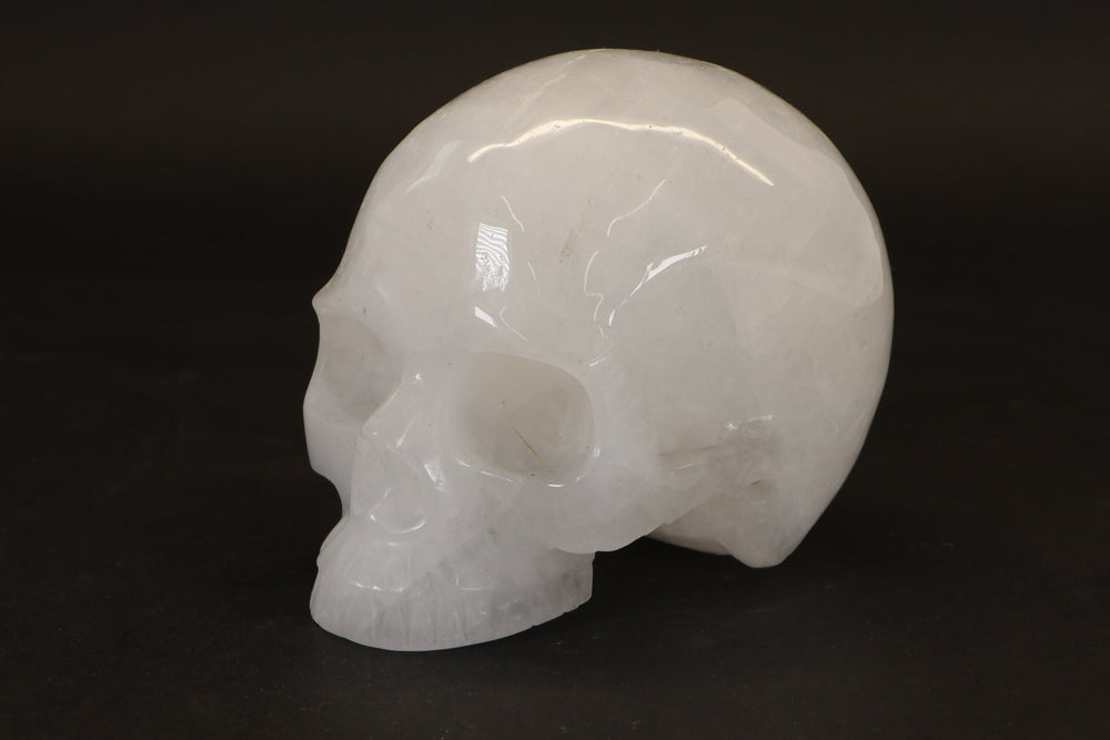 Quartz Pirate Skull Carving TD1382