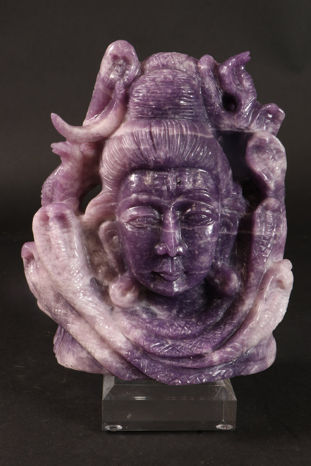 Lepidolite Shiva Carving TD1640